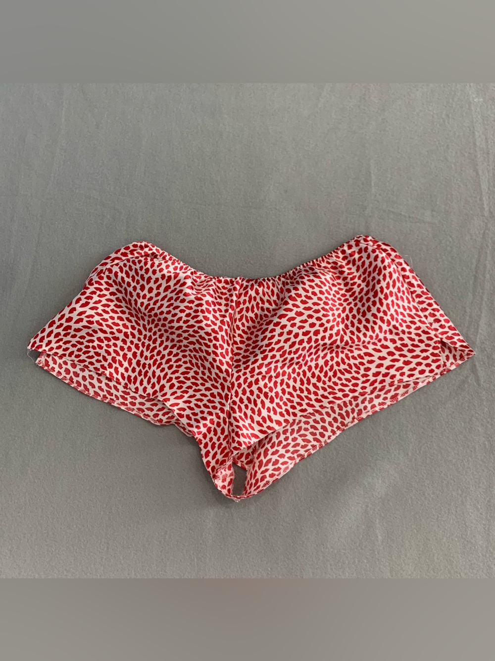 Victoria's Secret Vintage Pajama Shorts Sz Medium Red/White Heart-Print Bandeau